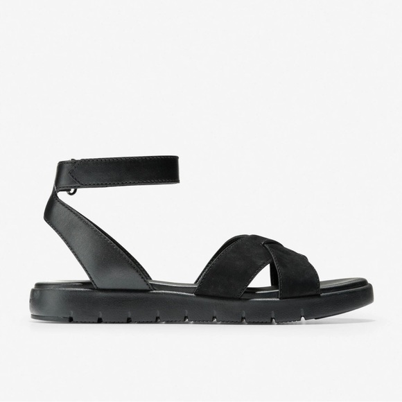 Criss Cross Flat Zerogrand Black Sandals! 7.5 [COLE HAAN] - Picture 1 of 8
